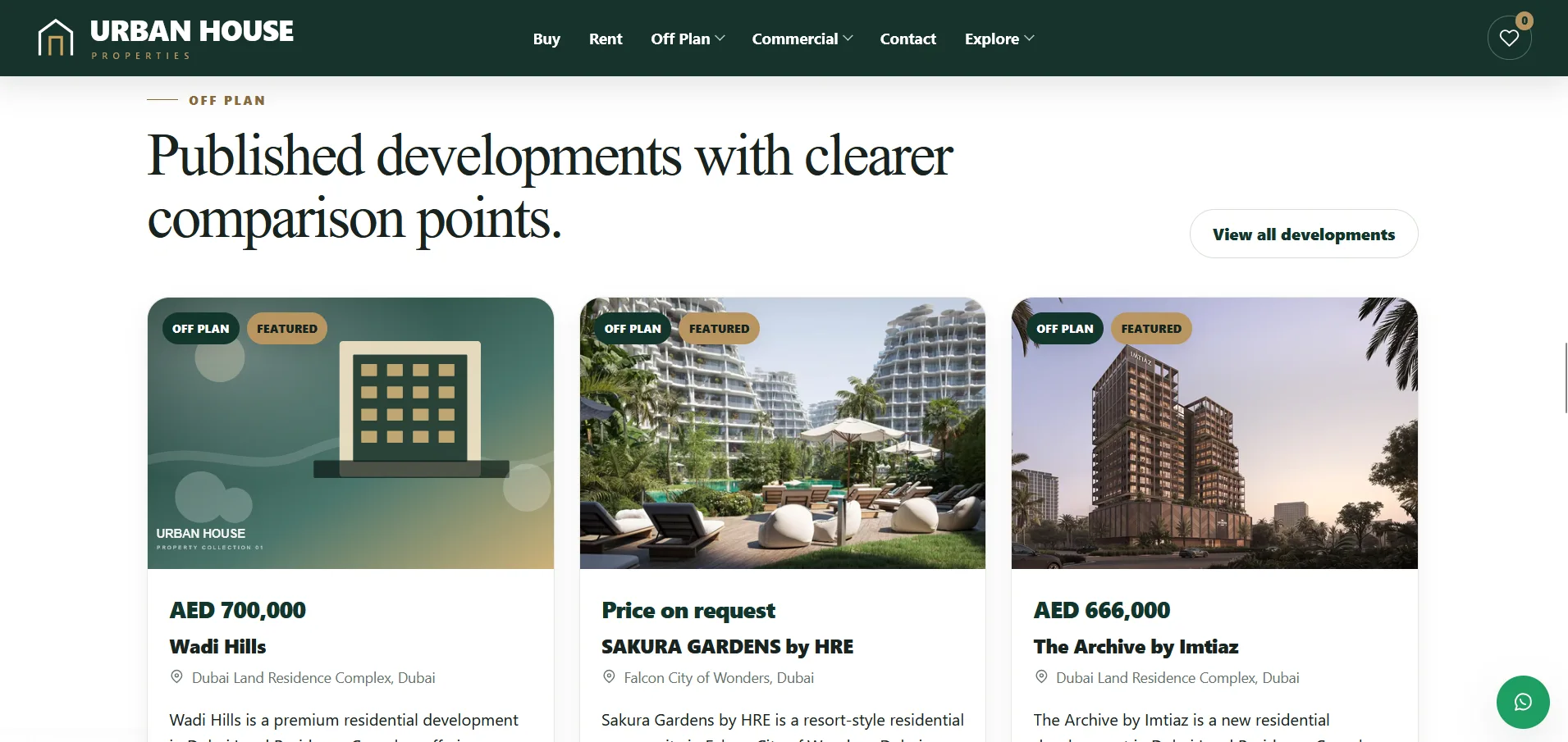 Urban House Properties — Dubai Real Estate Platform
