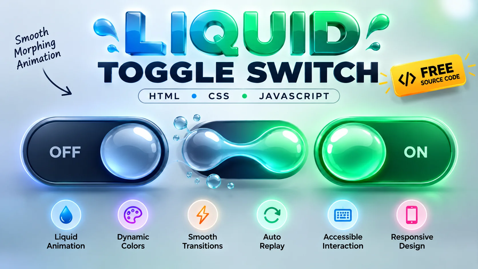 Liquid Morphing Toggle Switch Animation